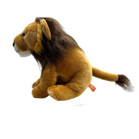 Wild Republic Lion Realistic 10" Gold Tan Brown Plush Stuffed Jungle Animal - Picture 12 of 13